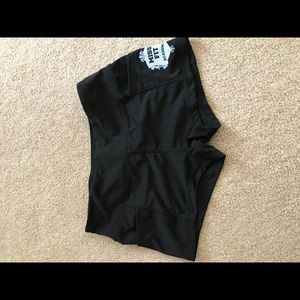 Black Spandex Fitness Shorts